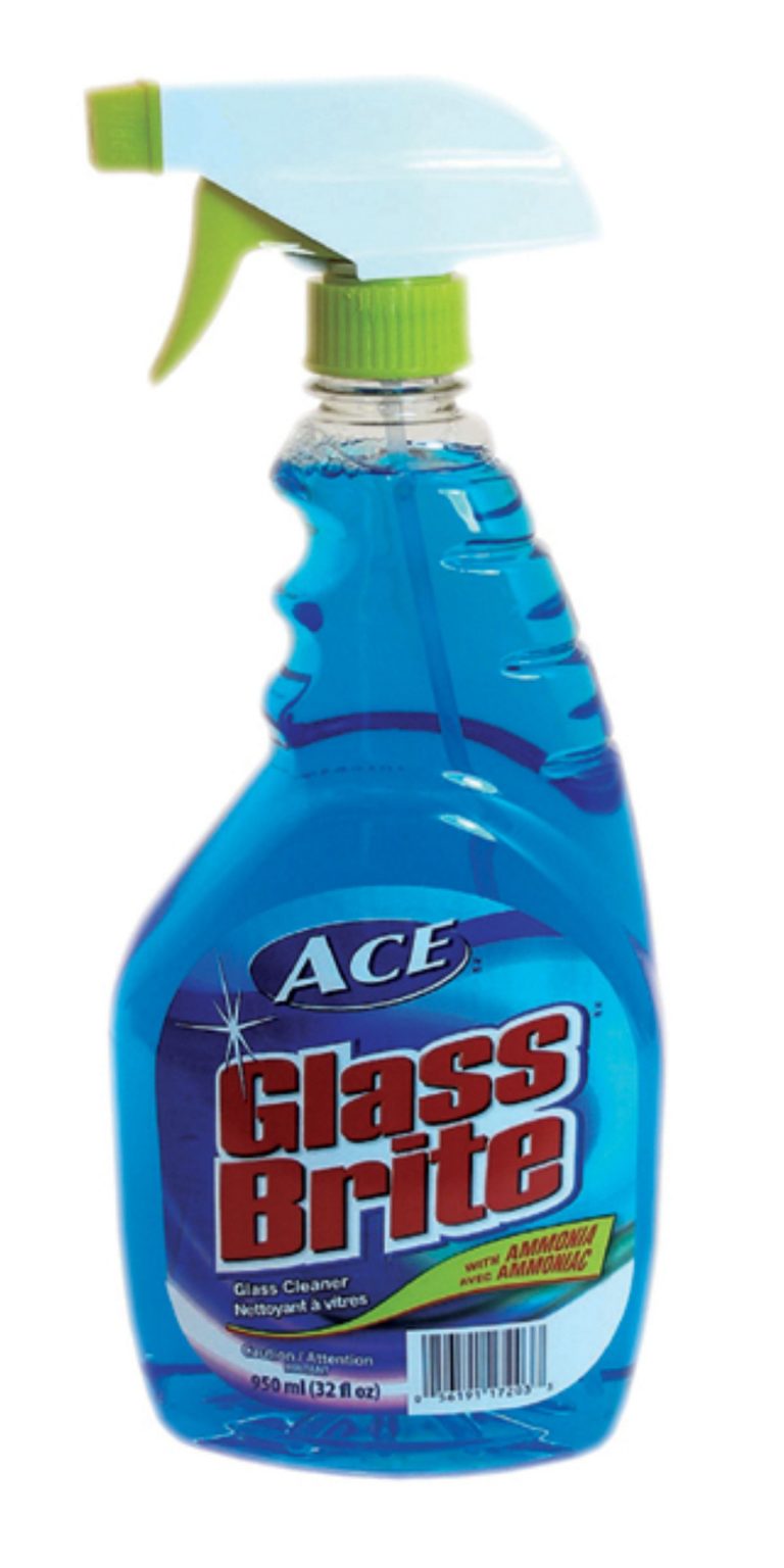 18114 ACE GLASS BRITE GLASS CLEANER WITH AMMONIA 12/950ml Worldwide