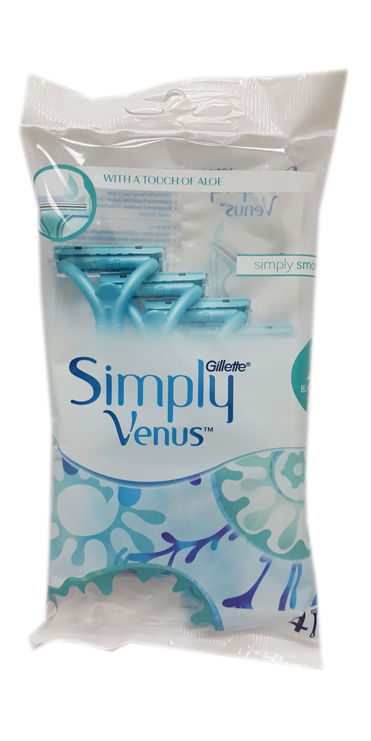 31093 GILLETTE SIMPLY VENUS DISPOSABLE RAZOR 7/4pk Worldwide Food