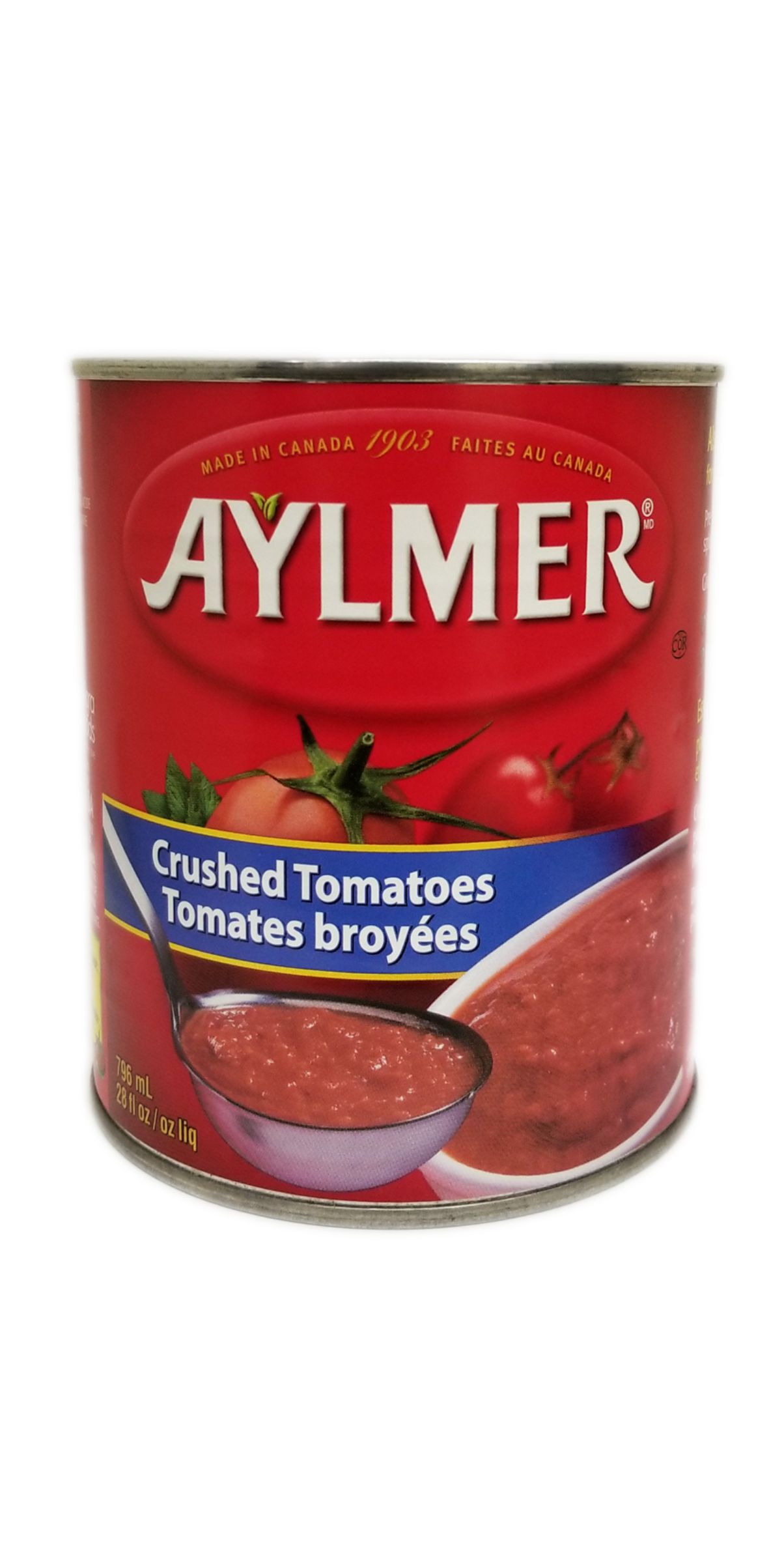 31713 AYLMER CRUSHED TOMATOES 12/796mL Worldwide Food Distributors