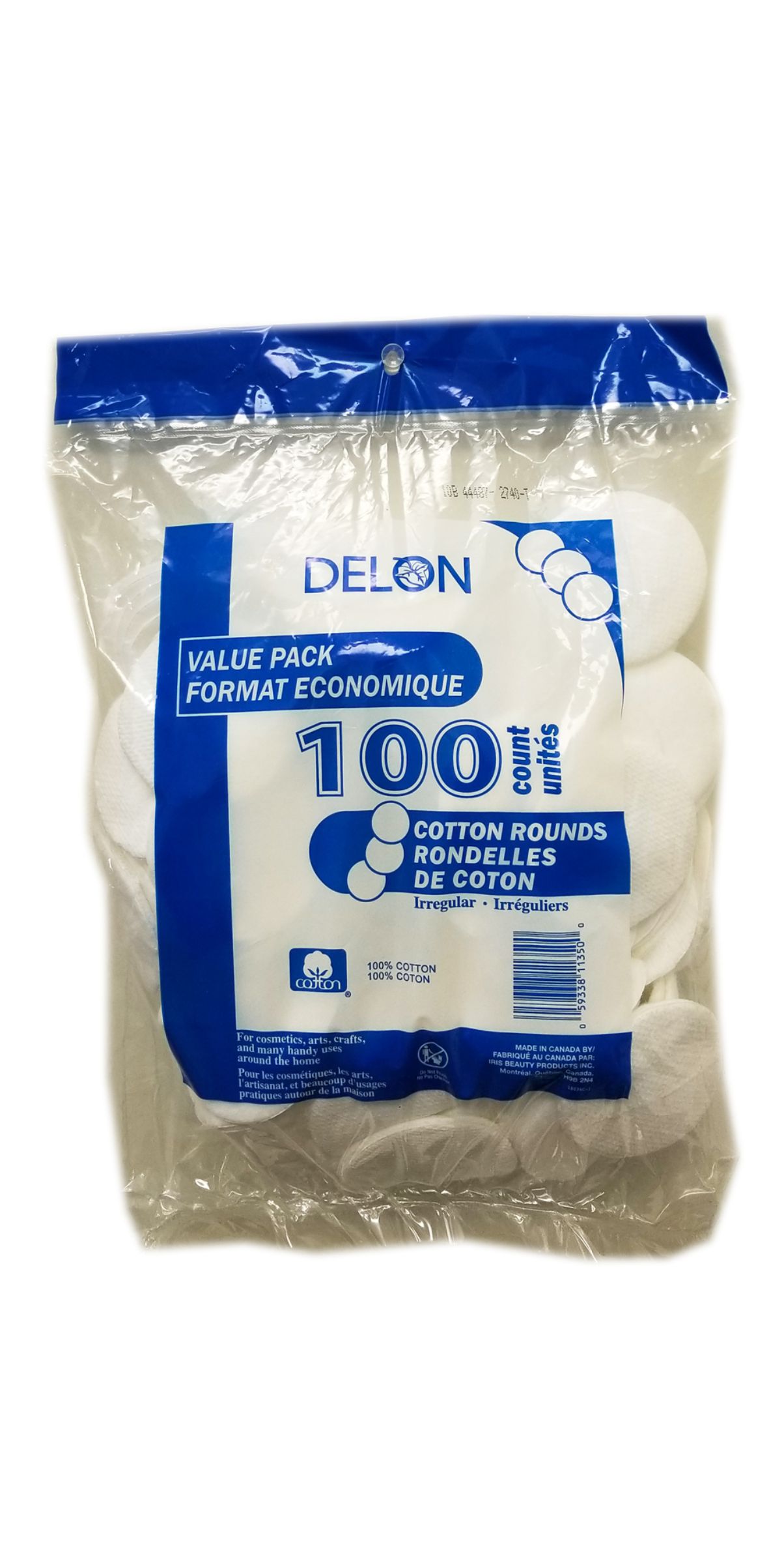 31941 DELON COTTON ROUNDS 40/100ct Worldwide Food Distributors