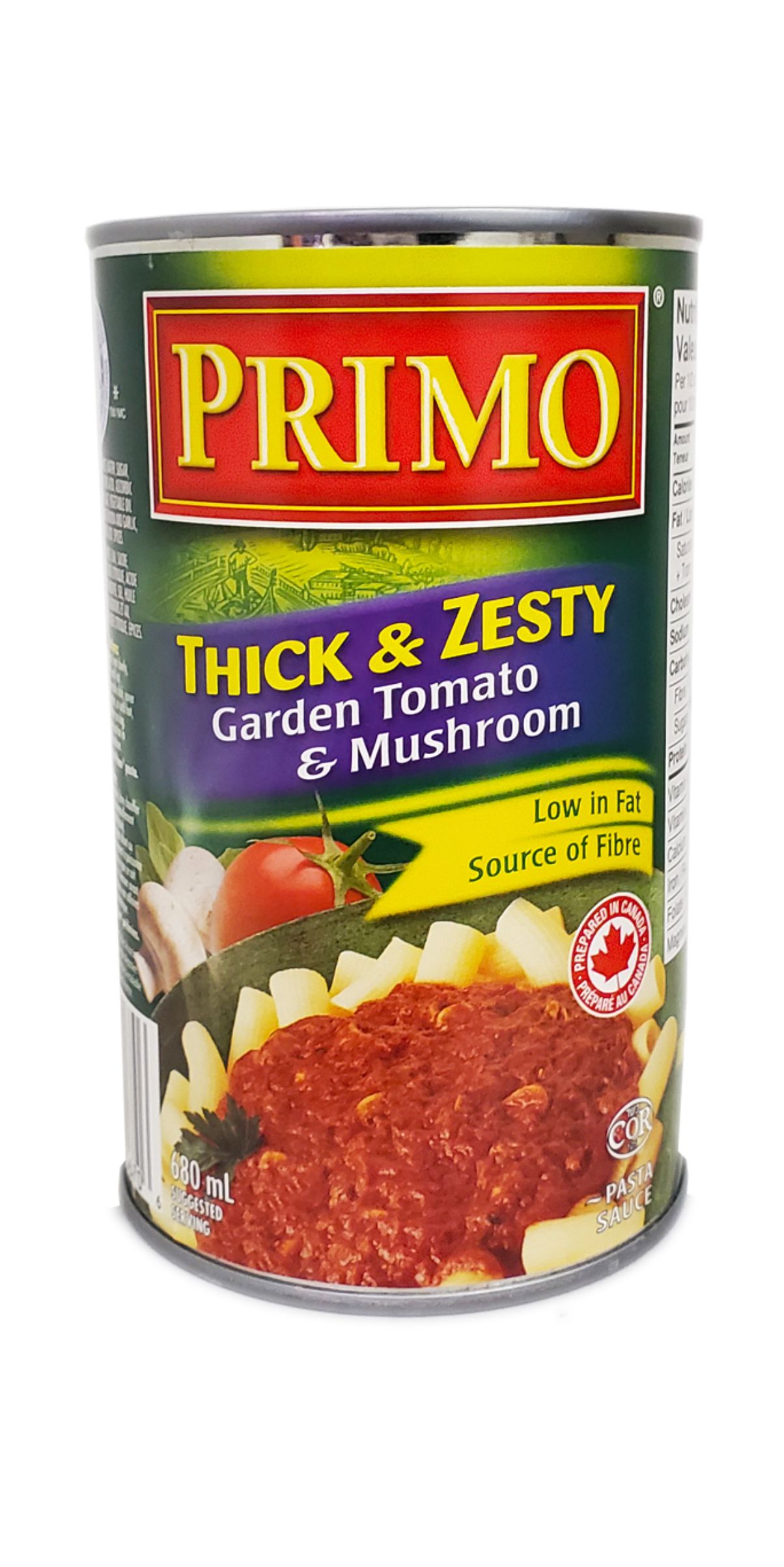 32444 PRIMO PASTA SAUCE GARDEN TOMATOES & MUSHROOM 12/680mL Worldwide Food Distributors