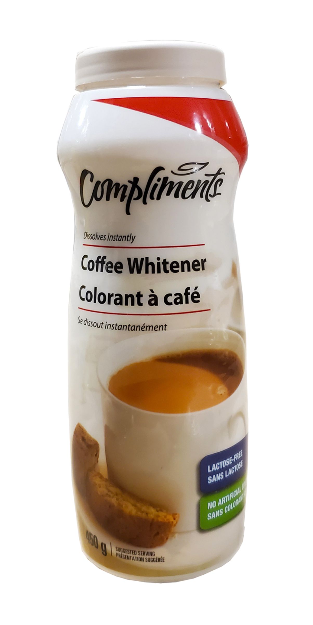 32505 COMPLIMENTS COFFEE WHITENER LACTOSE FREE 12/450g Worldwide