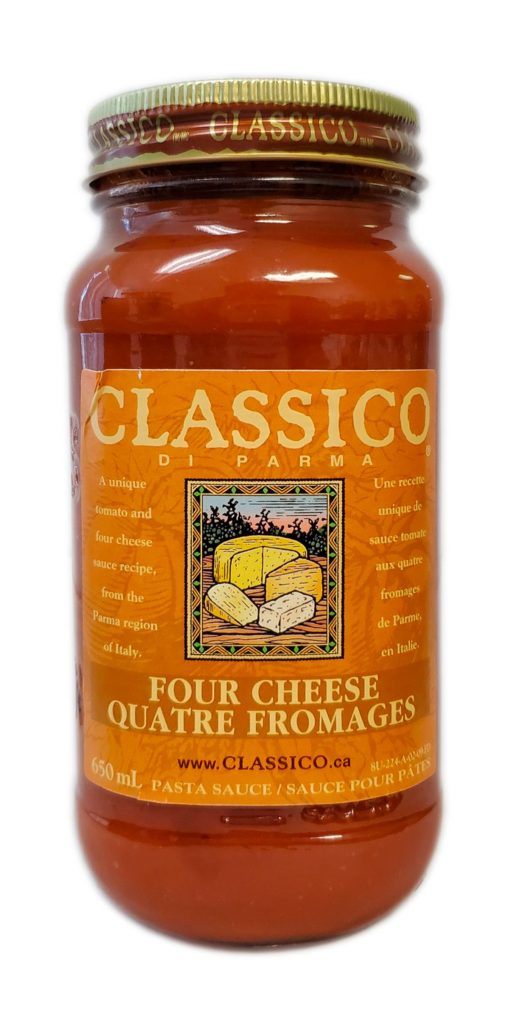 32631 CLASSICO PASTA SAUCE FOUR CHEESE 12/650mL Worldwide Food
