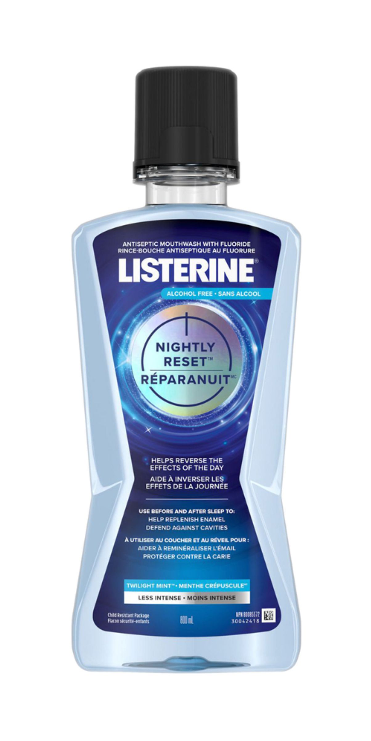 32822 J&J LISTERINE NIGHTLY RESET MOUTHWASH TWILIGHT MINT 6/800mL